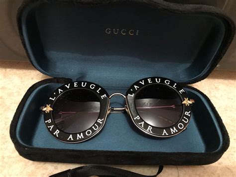 gucci aveugle par amour occhiali|love is blind gucci motto.